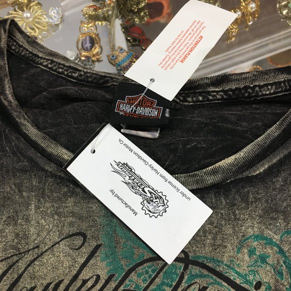 Harley-Davidson Small Skeleton T-Shirt NWT Rhinestone - Picture 7 of 9